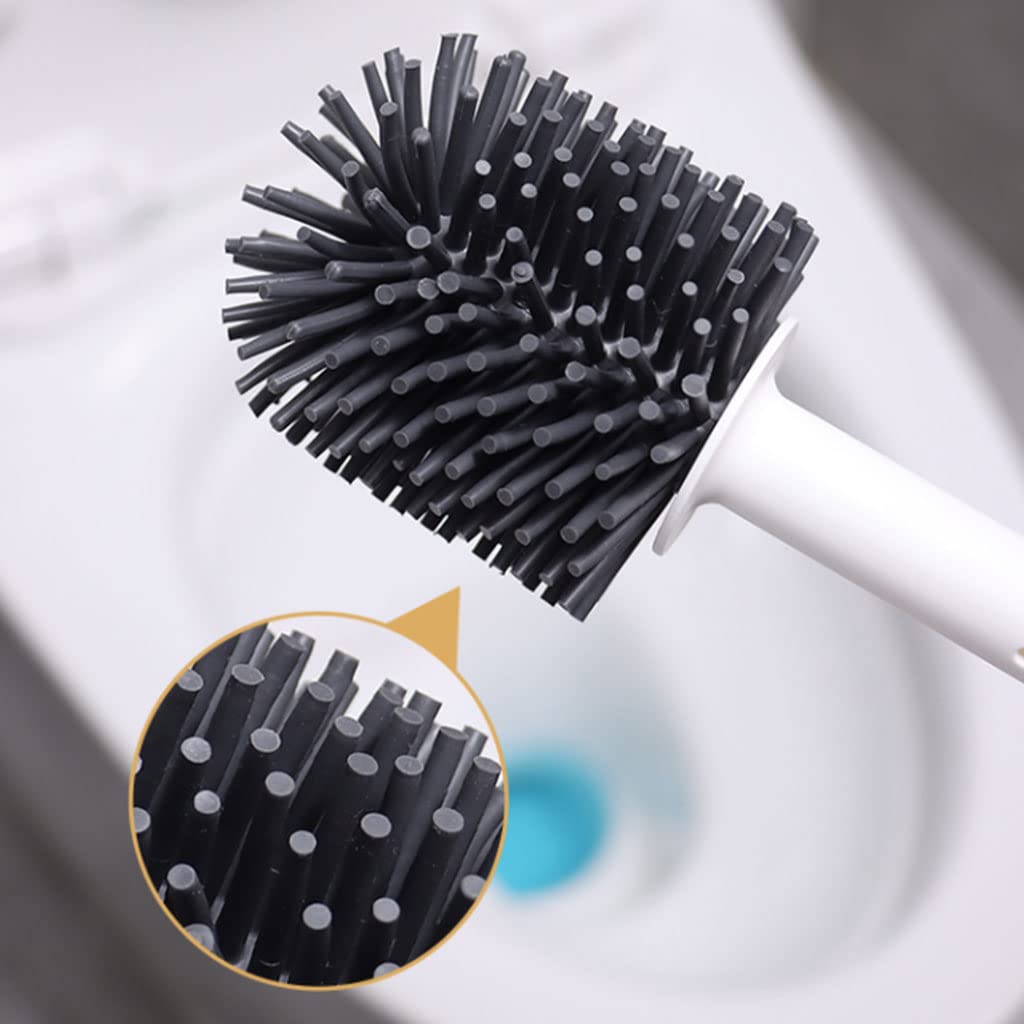 Kreatywny zestaw szczotek toaletowych z uchwytem plastikowy środek do czyszczenia toalet praktyczne akcesoria łazienkowe stylowa szczotka do WC do wydajnego czyszczenia i higieny.