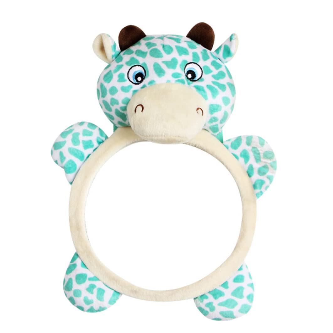 Baby Plush Cartoon Deer Shape Car Mirrors Back Seat Driving Shatterproof Clear Rear View of Your Newborn Infant in The Backseat Mirrors