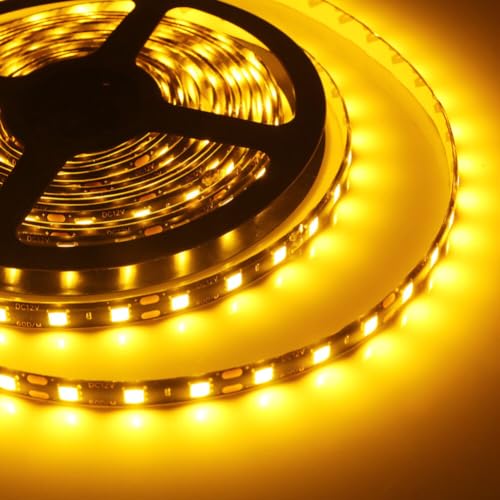 Tira LED flexible 5M 300SMD 5050 color ámbar impermeable miniatura 1