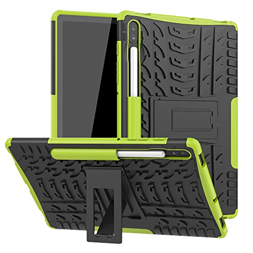 Preisvergleich Produktbild Galaxy Tab S6 Tablet Hülle, strapazierfähig, stoßfest, kinderfreundlich, Silikon Schutzhülle mit Ständer und S Stifthalter für Samsung Galaxy Tab S6 10,5 Zoll (SM-T860 / SM-T865 / SM-T867 2019) grün