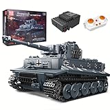 Mould King 20014 Tiger Tank Building Blocks Toy, MOC Technology Tiger Tank, Military Vehicle Model Construction Blocks Toys with with Remote Controller