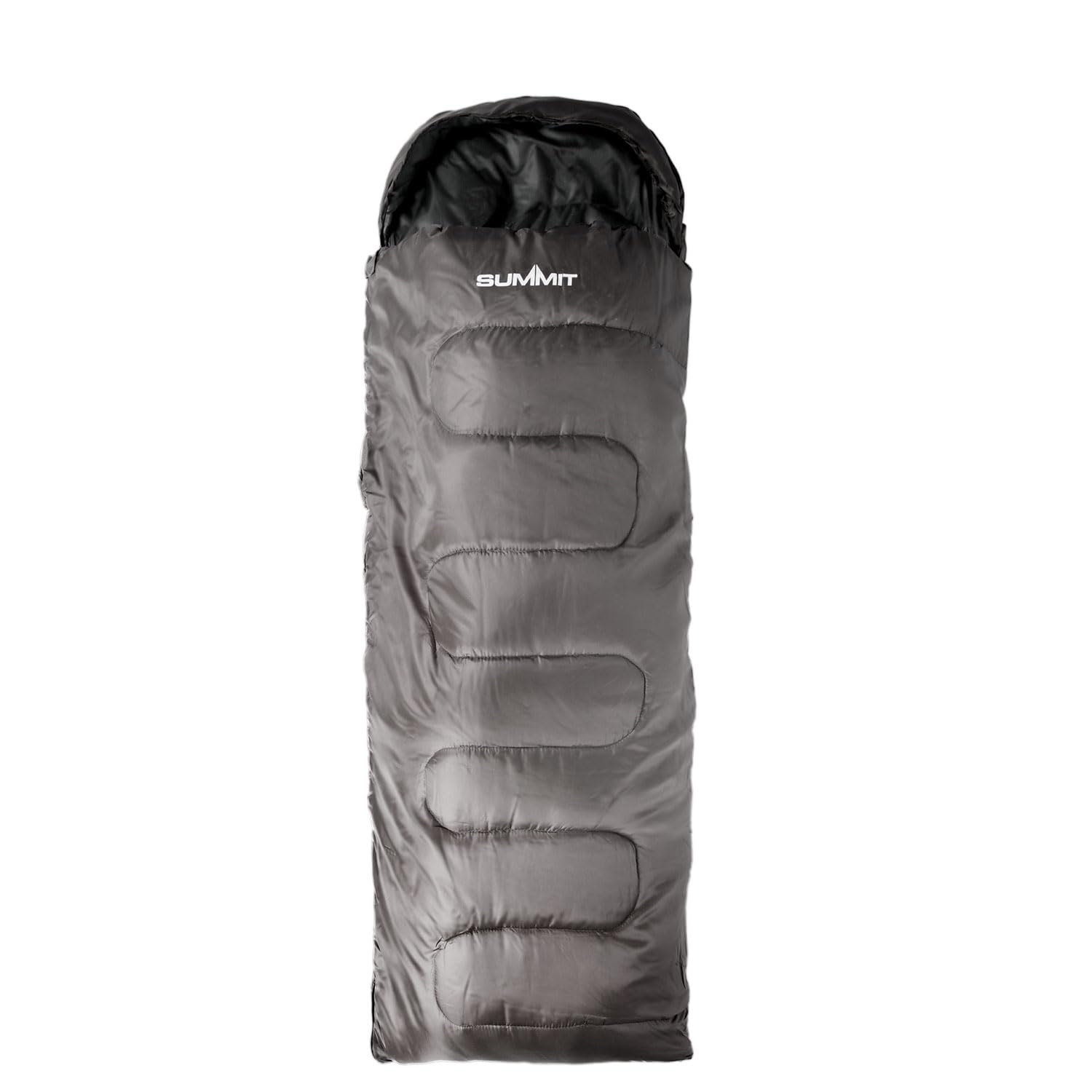 VFM e-Store - Cowl Sleeping Bag - Single Stylish, Warm, Easy To Pack Camp Bag Outdoors Camping Hiking Holidays Festivals Travel - Grey Cowl