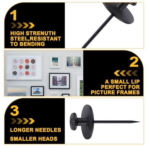 60 PCS Double-Headed Picture Hanging Nails & Push Pins - $9.99