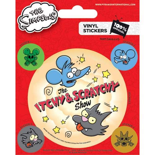 The Simpsons Stickers Itchy And Scratchy Official Merchandise