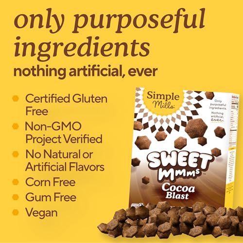 Image of Simple Mills Sweet Mmms Cocoa Blast Bite Sized Baked Sweet Snack Gluten Free Cookies 4 oz (Pack of 1)