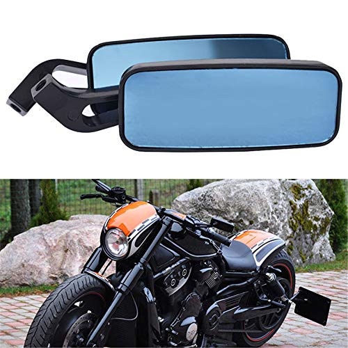 Image of munirater Black Motorcycle Aluminum Side Mirrors Replacement for Dyna /Iron 883
