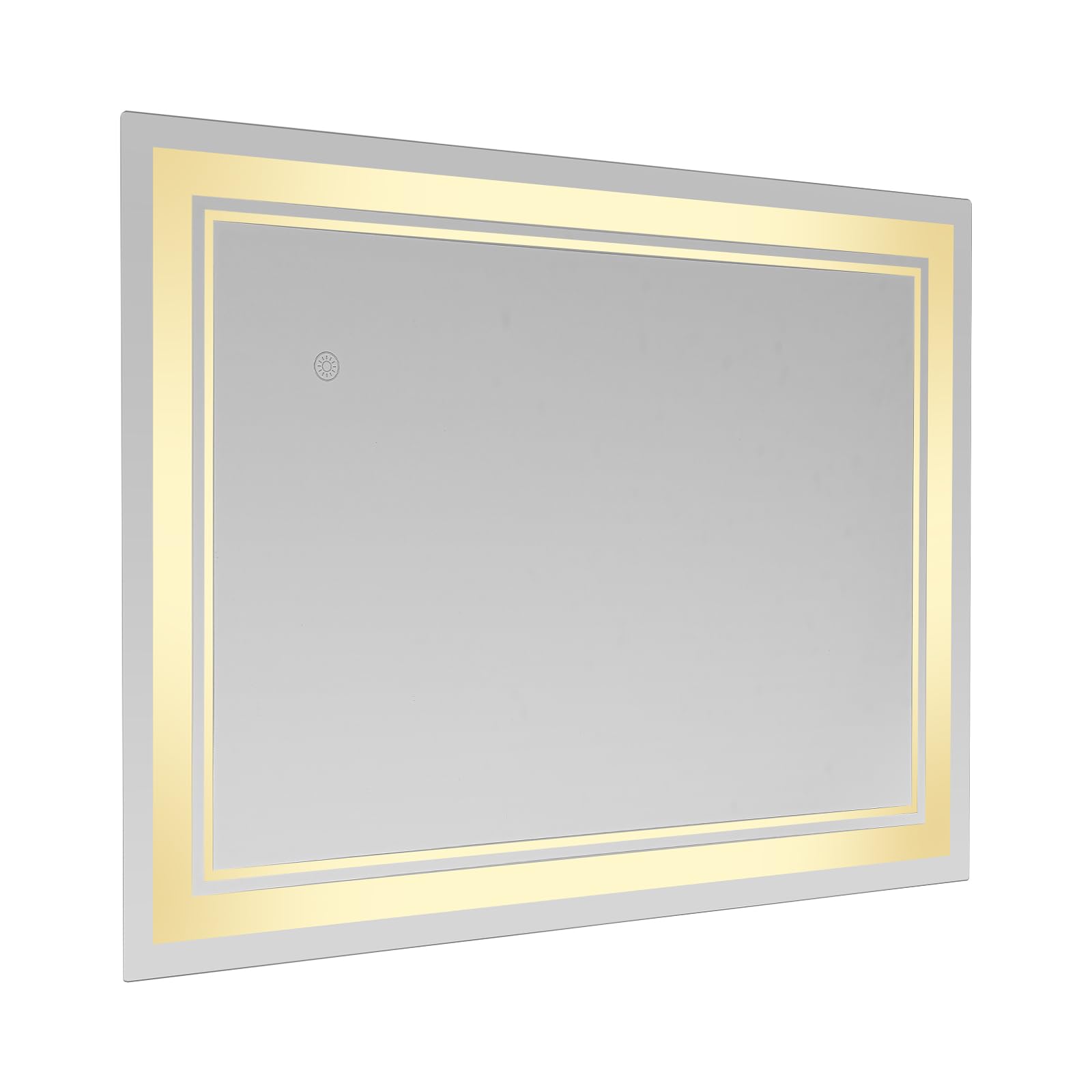 Miroir mural LED tricolore 70x50 cm à intensité variable IPX4
