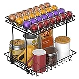 FREDI Kapselhalter für Dolce Gusto Nespresso Vertuoline 28 Kapseln, Dolce Gusto Kapselhalter und Aufbewahrungskorb 2 in 1