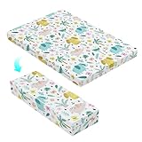 Foldable Noiseless Pack and Play Mattress, 38'x26' Premium Foam Portable Odorless & Steady Playard Pad fits ONLY Playpens (28.5'x39.5'), Elephant