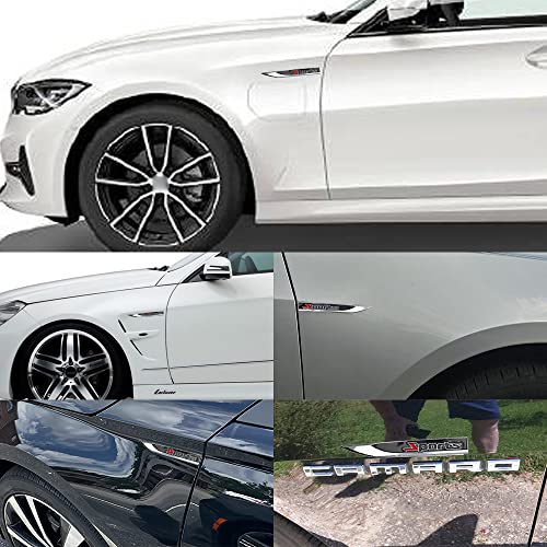 2Pcs Sports Logo Emblem Blade Side Fender Badge Metal Sticker Sport Decal With Adhesive Compatible For All Truck Suv Pickup Models (Black) #TOP6