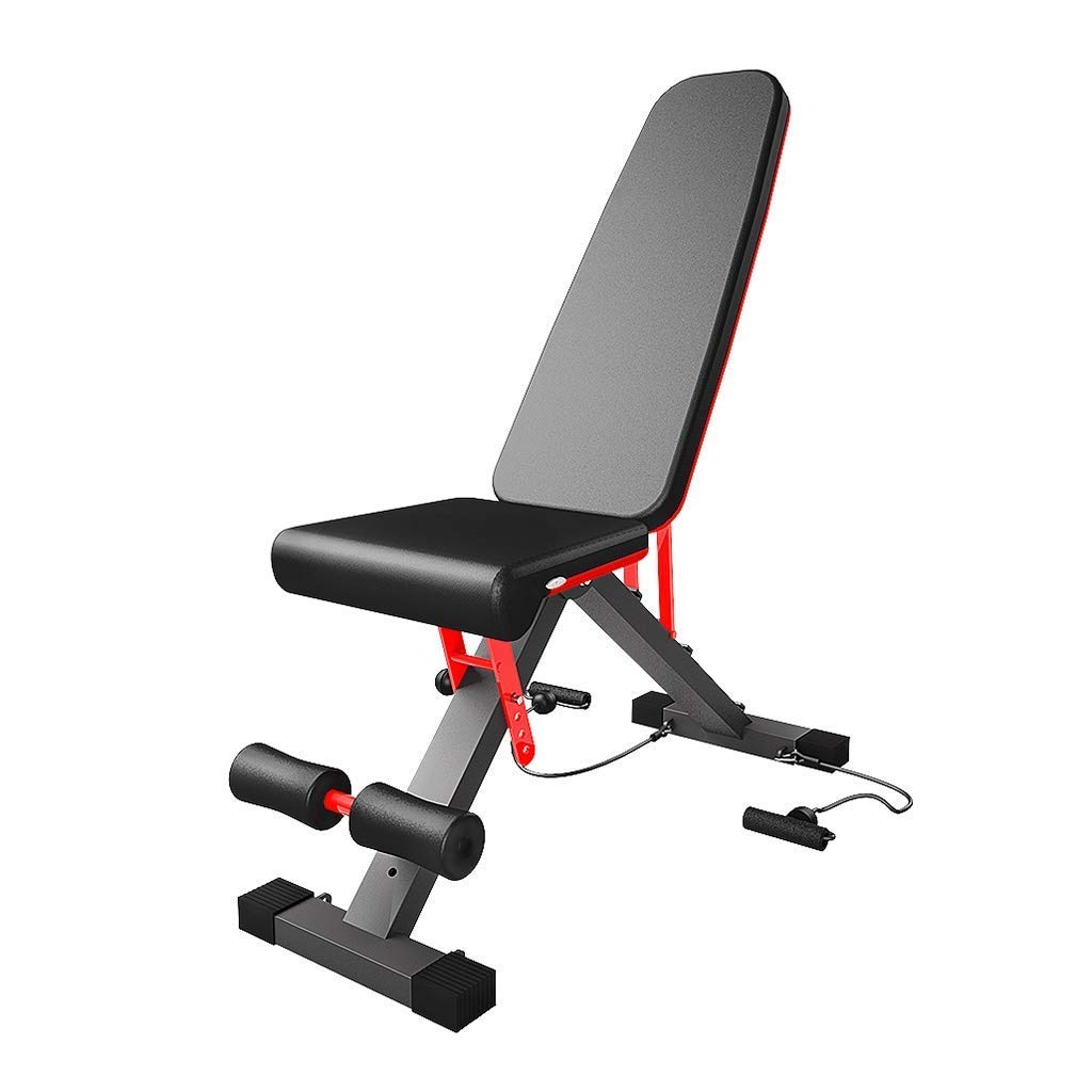 AYCDL Weight Bench Dumbbell Weight Lifting Multifunctional Abdominal Board Supine Board Sit-ups Fitness Equipment Household Abdomen Bird Exercise Chair,Black-107 * 33.5 * 44.5