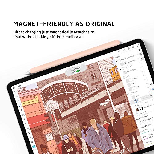 Image of Cute Ear Case Silicone Skin Cover for Apple Pencil 2nd Generation,and Protective Nib Cover Accessories Compatible with iPad Pro 11 12.9 inch,Pink