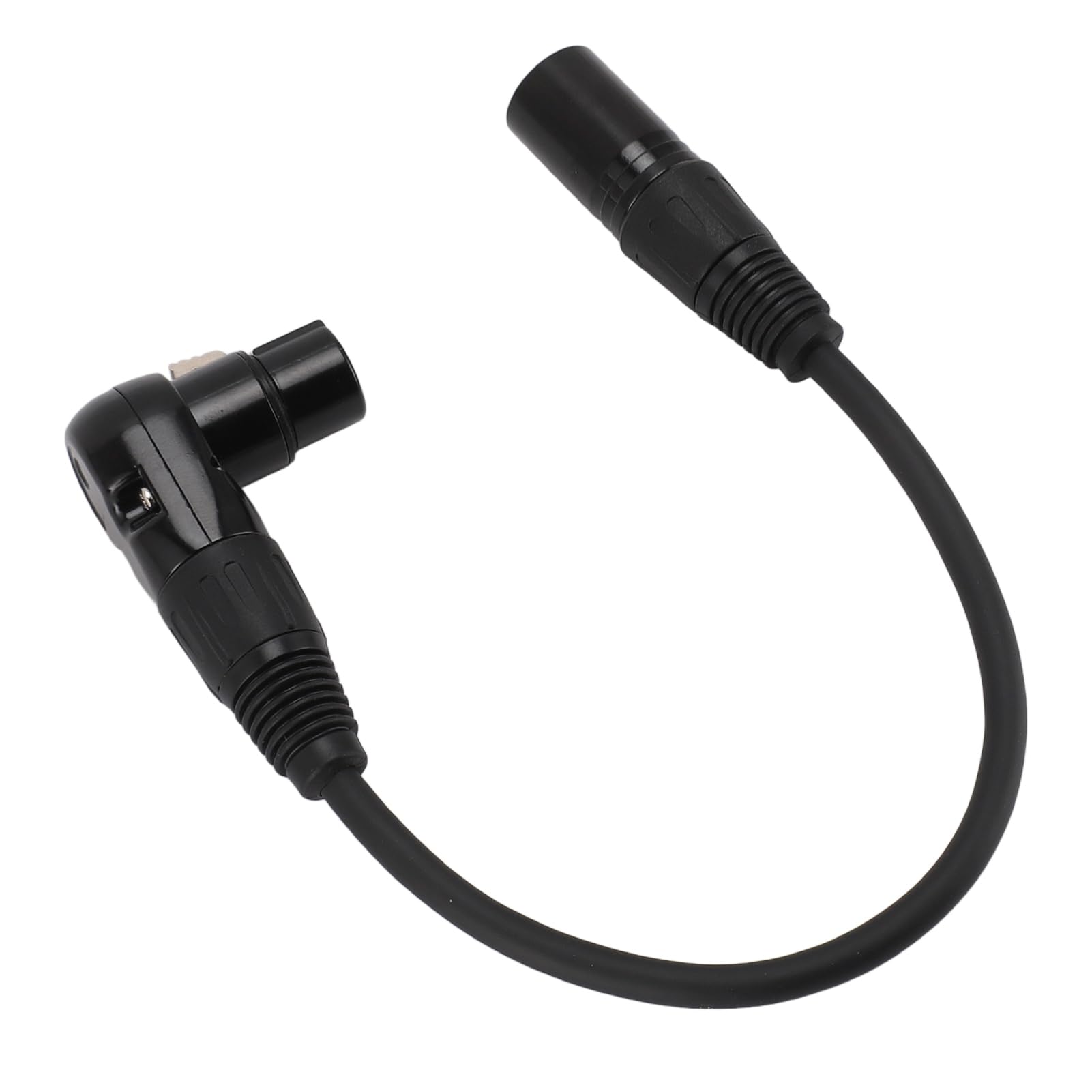Plyisty XLR Microphone Extension Cable, 90 Degree XLR Female to Straight XLR Male 3Pin Microphone Cable, for Speaker Mixer