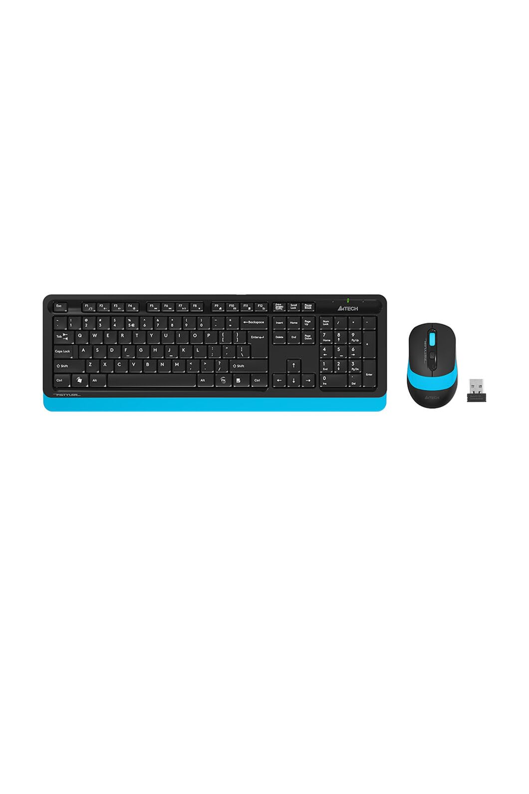 A4 Tech FG1010 2.4G Q Türkçe FN-Multimedya Klavye+Optik 2000DPI Mouse Siyah/Mavi Kablosuz Set