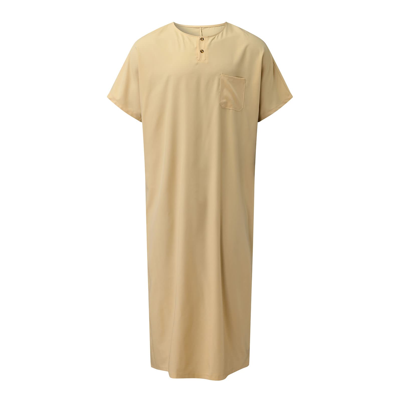 Ubrania muzułmańskie Camisas De Vestir Hombres Bawełniane koszule do spania dla mężczyzn Koszulki baseballowe Krótki T-shirt