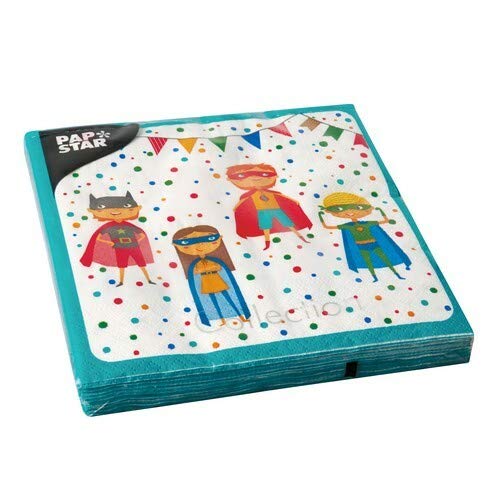 20 servetten superhelden-party als tafeldecoratie voor kinderverjaardag voor jongens 33 x 33 cm - Afbeelding 3