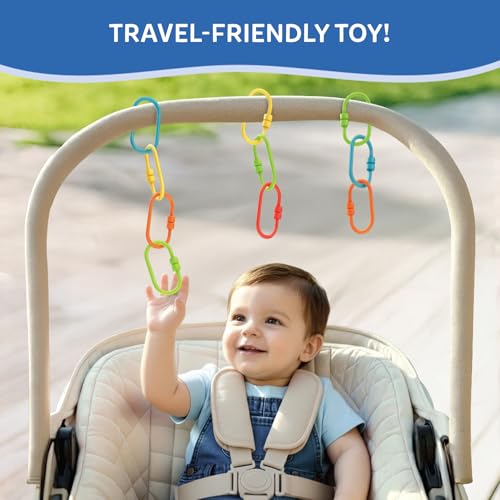 Image of Skillmatics Connectable Learning Link Toy for Toddlers - Fun & Educational Snap-Together Toy for Babies, Fine Motor Skill, Hand-Eye Coordination & Early Learning, Gift for Ages 10-24 Months, 15 Links