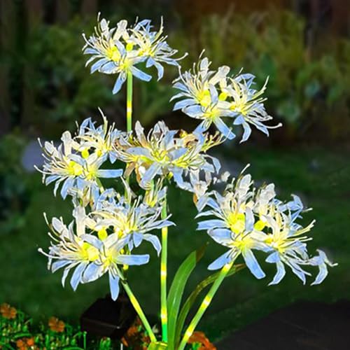 Fleurs à panneau solaire étanches avec éclairage LED multicolore - 3