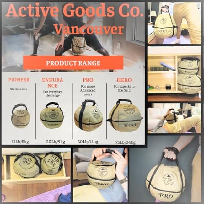 ActiveGoodsCo. Kettlebell Sandbag for fitness workout, different sizes 11Lb to 75lb. Visit to see the options¡, May vary