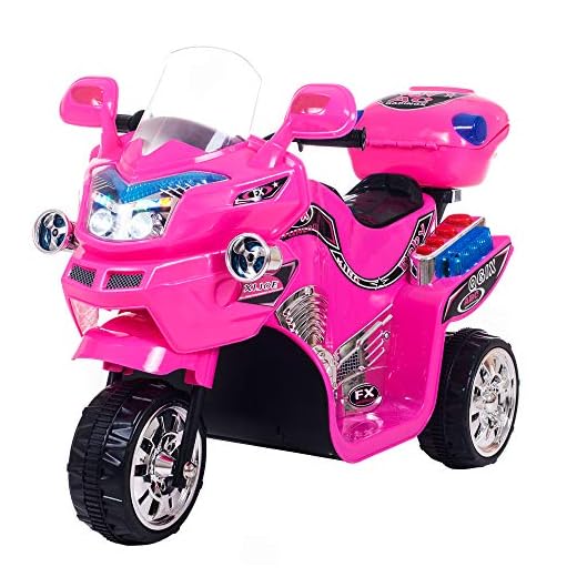 Ride on Toy, 3 Wheel Motorcycle for Kids, Battery Powered Ride On Toy by Lil' Rider – Ride on Toys for Boys and Girls, 2 - 5 Year Old - Pink FX