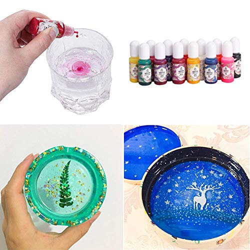 10 Stück 30ML Kristall UV-Harz + UV-Lampe + 13 Pigment für DIY Home Professional Handcraft Schmuck Ohrringe Halskette… – Bild 4