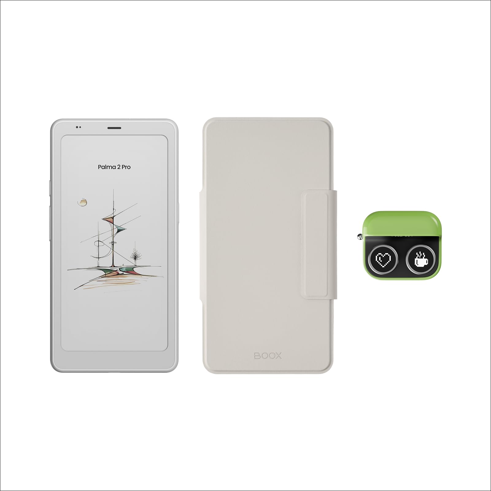 BOOX ePaper Liseuse Palma 2 Pro Tappy Groupée 6,13" 128 Go Android 15 E-Ink 300 PPP (Blanc)