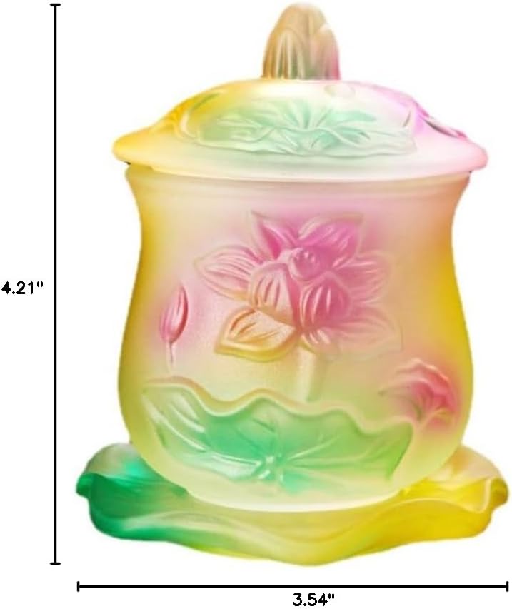 10.7cm Glass Water Supply Cup Buddha's Holy Water Cup Pure Water Cup Offering Tribute Cup