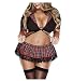 Jiuhexu Sexy Schoolgirl Costume, Plus Size Schoolgirl Lingerie Set Schoolgirl Cosplay Dress