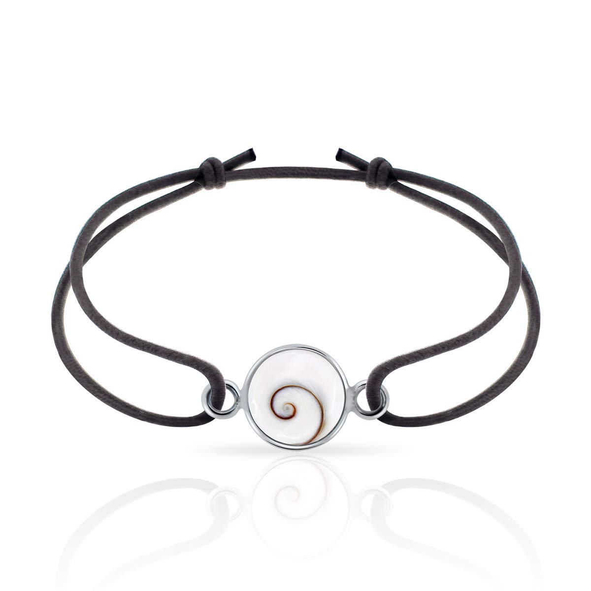 PLANETYS Bracciale Argento Sterling 925 Con Occhio Di Santa Lucia - Cordino Elastico Regolabile 16-26 Cm, Ipoallergenico