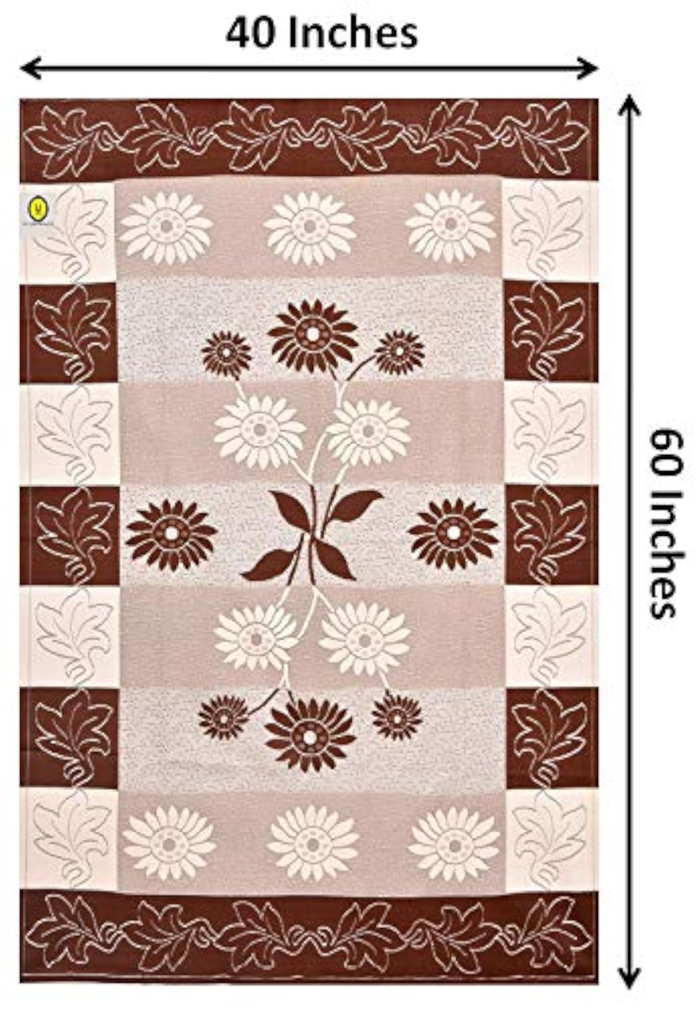 Polyester Floral Designer Rectangular Table Cloth, 40 x 60 inch