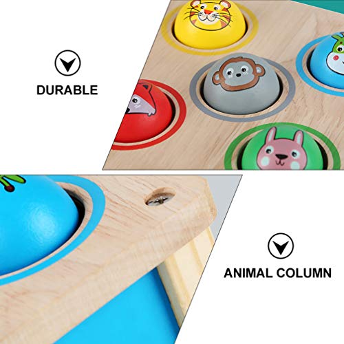 STOBOK Brinquedo Martelando Soco Bancada de Madeira Brinquedo Montessori Brinquedo de Habilidade Mot