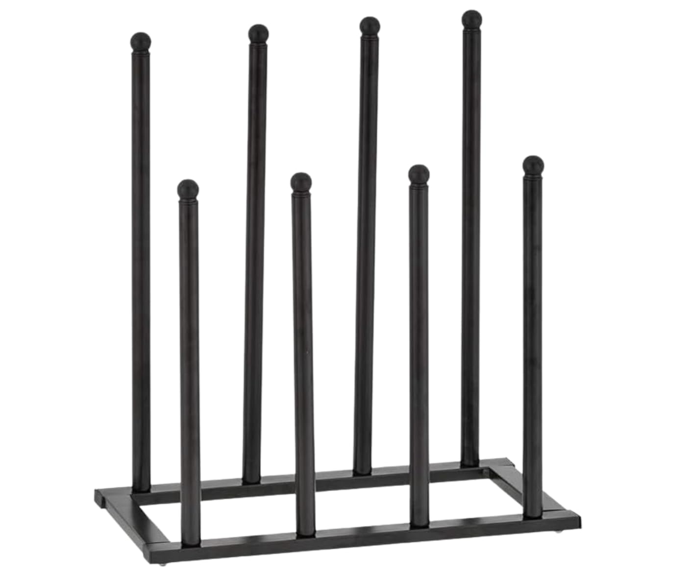 Trendi Welly Boot Rack for Indoor/Outdoor | 4/6/8 Pair Neat and Tidy Boot Organizer | Space-Saving Metal Design, Ideal for Tall & Short Wellys, Shoes & Boots (Black- 4 Pair Rack)