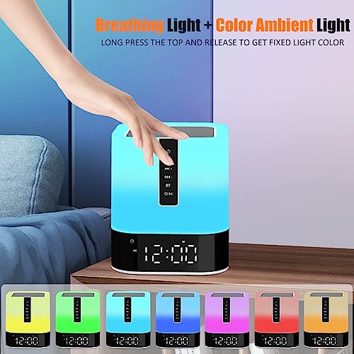 Bluetooth-Speaker-with-Night-Light-5-in-1-Alarm-Clock-48-Color-Changing-Touch-Bedside-Lamp-Bedroom-Wireless-Speaker-Cool-Stuff-Gift-Ideas-for-10-11-12-13-14-15-Year-Old-Teenage-GirlsBoy | A2Z Smartstore