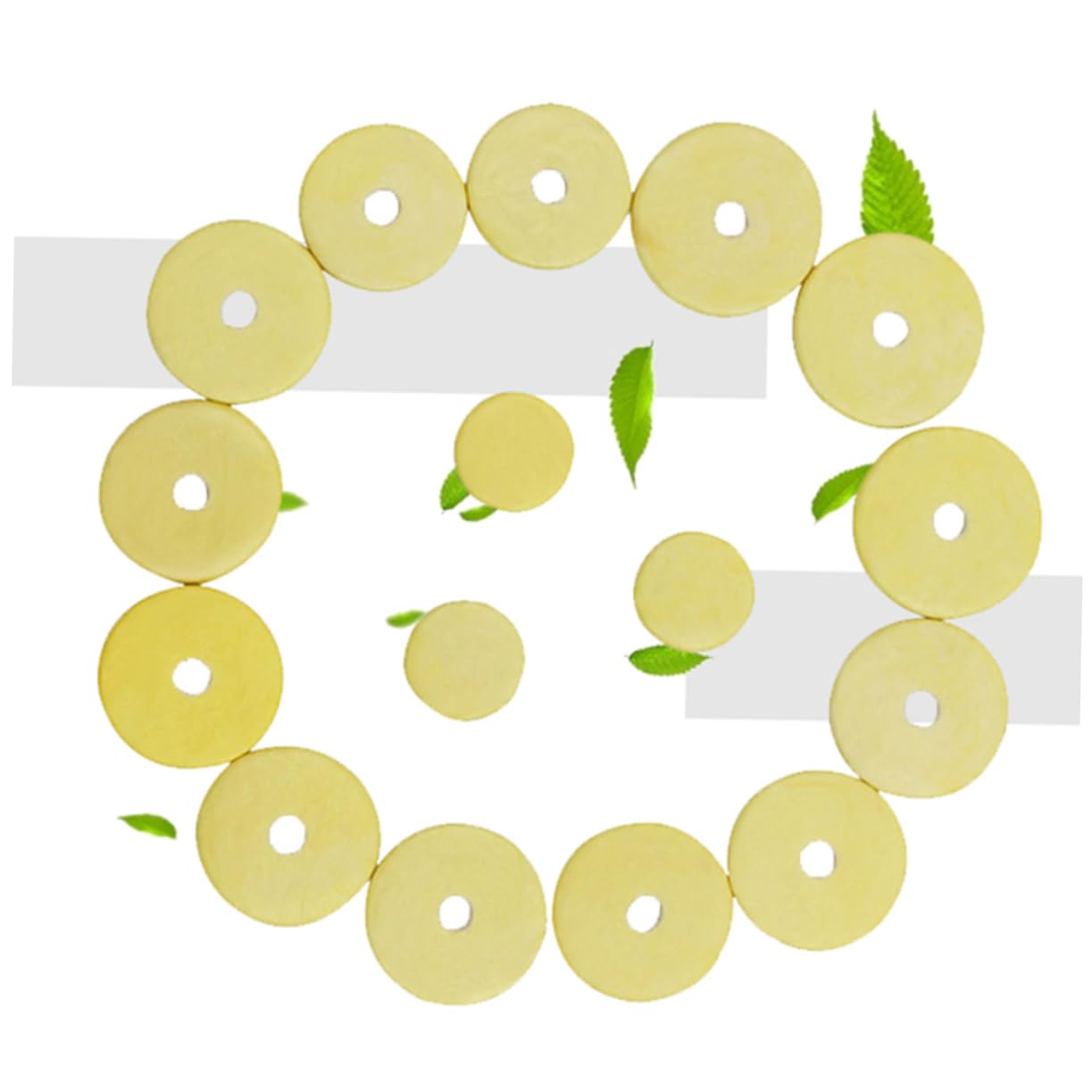 LIFKOME 16 1 Open Flute Pads Replacement Light Yellow Flute Repair Parts for Wind Instruments Includes Various for Tight Seals and Efficient Maintenance