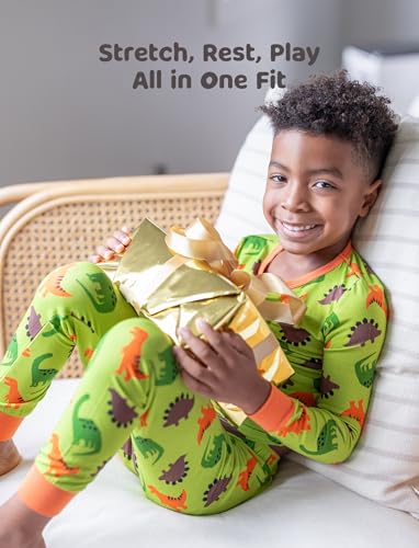 Image of PATPAT Bamboo Viscose Pajama Sets for Toddler Boys & Girls Baby Kids, Ultra-soft Snug fit Pjs Sleepers for Birthday Holiday