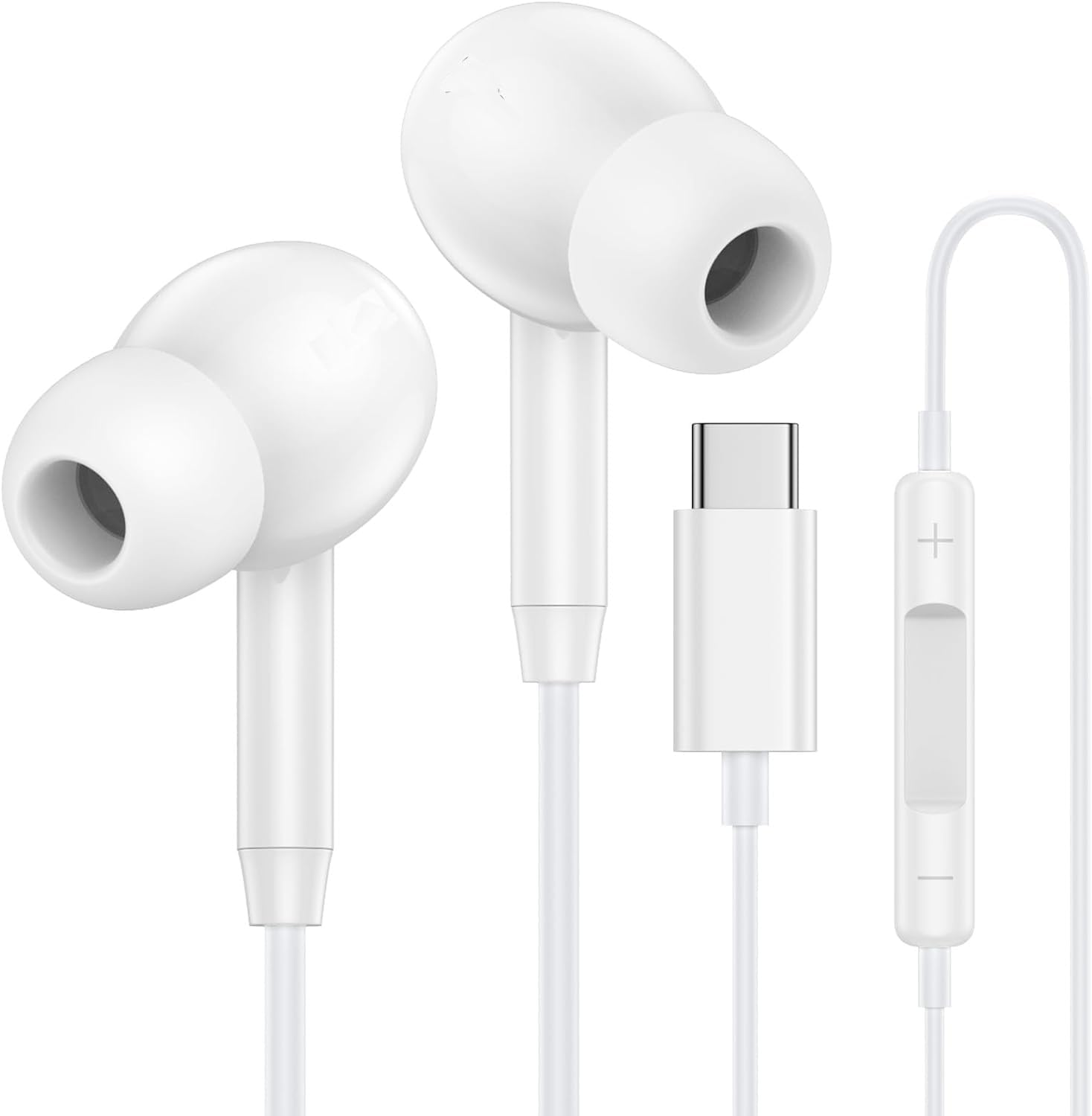 Type-C Wired Earphones Compatible with iPhone 15, 16, 17, 17 Pro, iPad & All USB-C Devices | Hi-Fi Stereo Sound, Deep Bass, Built-in Mic, Volume Control, Noise Isolation, Comfortable Fit-image-43