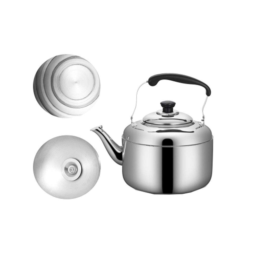 Bouilloire à sifflet en inox 3L 7L pour induction et gaz avec poignée ergonomique