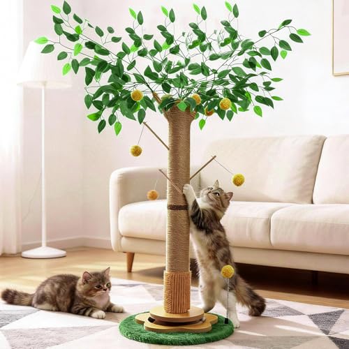 Rascador Torre para Gatos 45 pulgadas con Sisal Natural miniatura 1