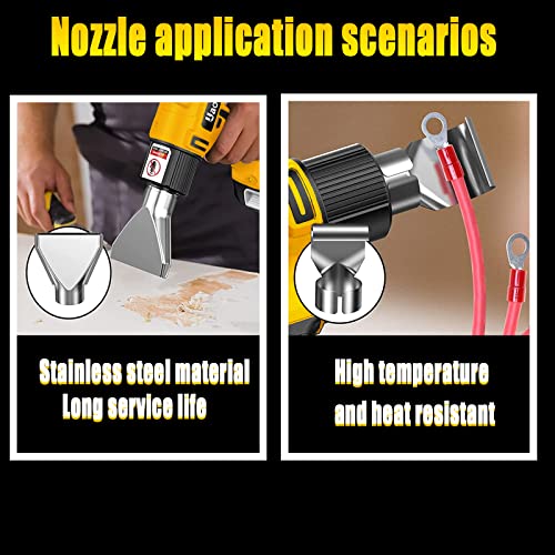 Cordless Heat Gun For Dewalt 20V Max Battery, Hot Air Gun With 2 Nozzles, 2-Temp Settings Max 1022°F(550°C) Fast Heating Wireless Heat Gun With Led Light (Battery Not Included) #TOP5