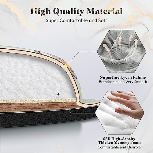 Image of Gimars Upgrade Enlarge Gel Memory Foam Set Keyboard Wrist Rest Pad, Mouse Wrist Cushion Support for Office,Could Golden Computer, Laptop, Mac,Cloud Golden