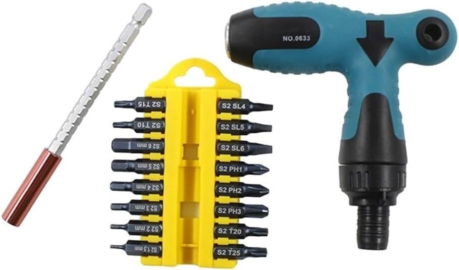 Kit de cabeza de destornillador, puntas de destornillador, puntas de destornillador, punta magnética, juego de destornilladores, destornillador de trinquete extensible Seguridad a prueba de manipulaci