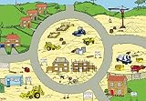 Tapis de jeu pour chantier de construction - 100 cm x 65 cm