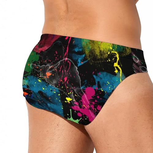 SWEET TANG Mens Swim Briefs Sexy Bikini Swimwear Swimsuit Low Rise Drawstring with Liner3