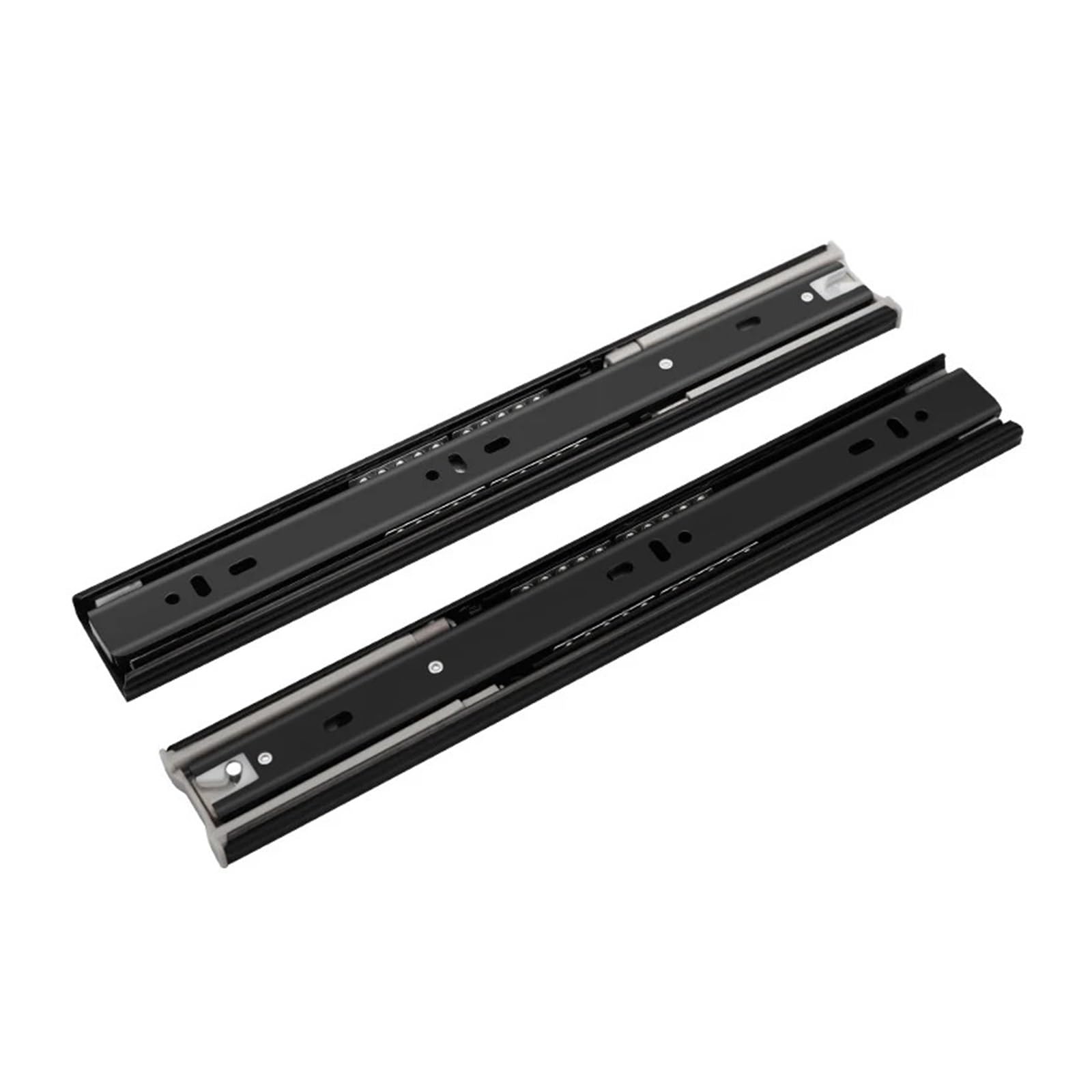 Iklaaqetbxps 18 Inch(450Mm) 2Pcs 45Mm Width Three Section Mute Buffer Drawer Slide Rail 8-20 Inch Furniture Fittings