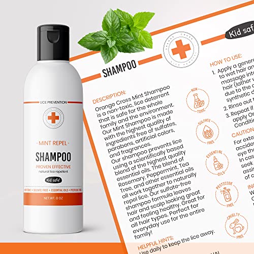 Orange Cross Lice Removal mint lice shampoo Head lice shampoo for