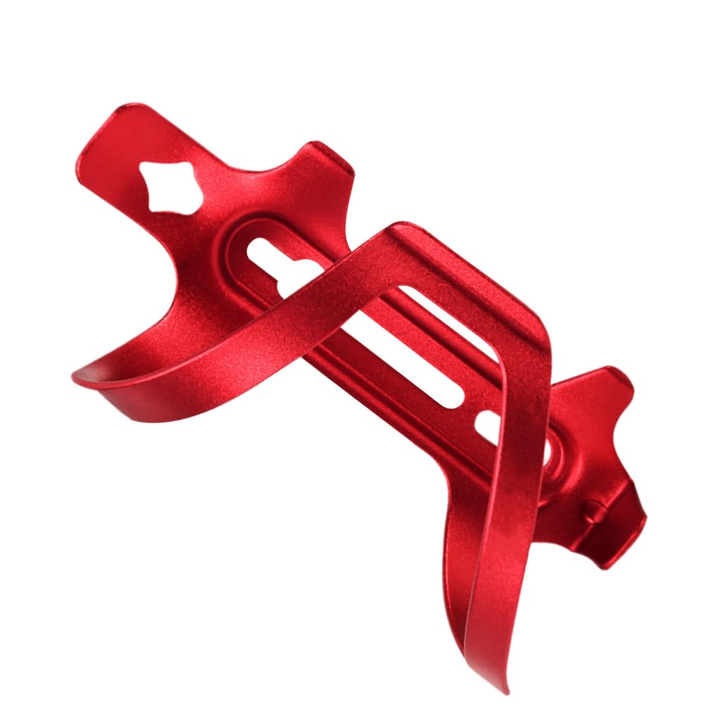 Juego de 10 soportes para botellas de agua de bicicleta de aleación de aluminio universal para bicicleta de montaña, jaula exterior portátil, color rojo