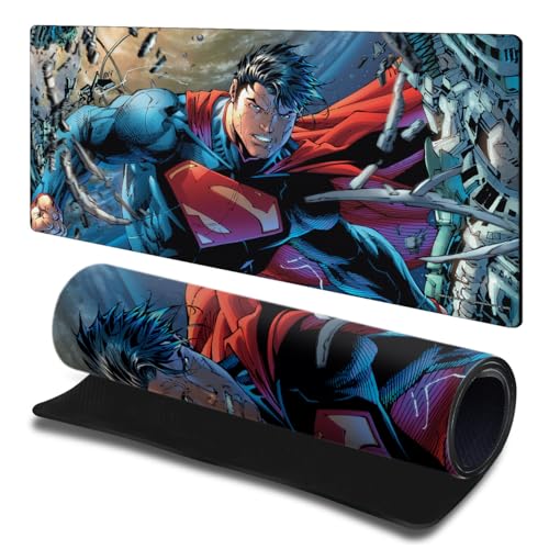 Tapis de souris Superman DC Comics 60x30cm Head Case Designs pour bureau et clavier PC L