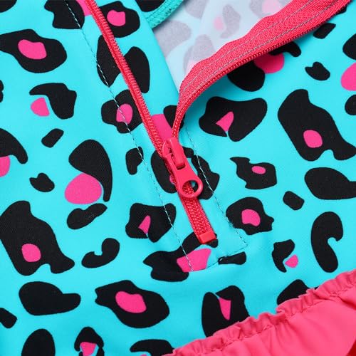 Image of XFGIRLS Baby /Toddler Girls Swimsuit Long Sleeve One-Piece Bathing Suit Rash Guard for Kids UPF 50+ Swimwear