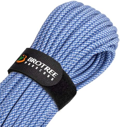 Brotree Paracord 4mm 9 Strands 100% Nylon Rope (15m-30m-50m-100m) Parachute Cord Type III for Survival, Outdoor, DIY - 280kg Breaking Load (Black, 30m)