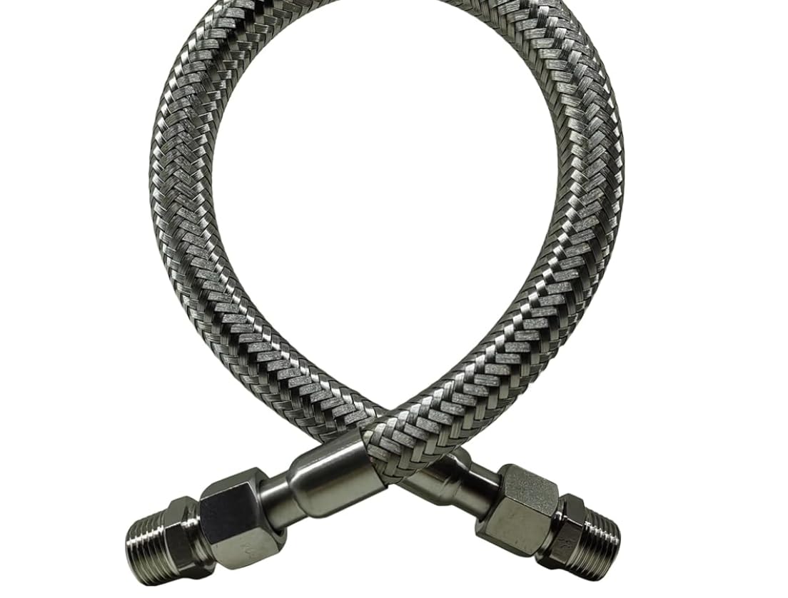 Flexible Whole body Stainless Steel Metal Hose&Industrial Grade Compressor Jumper Hose,1/2
